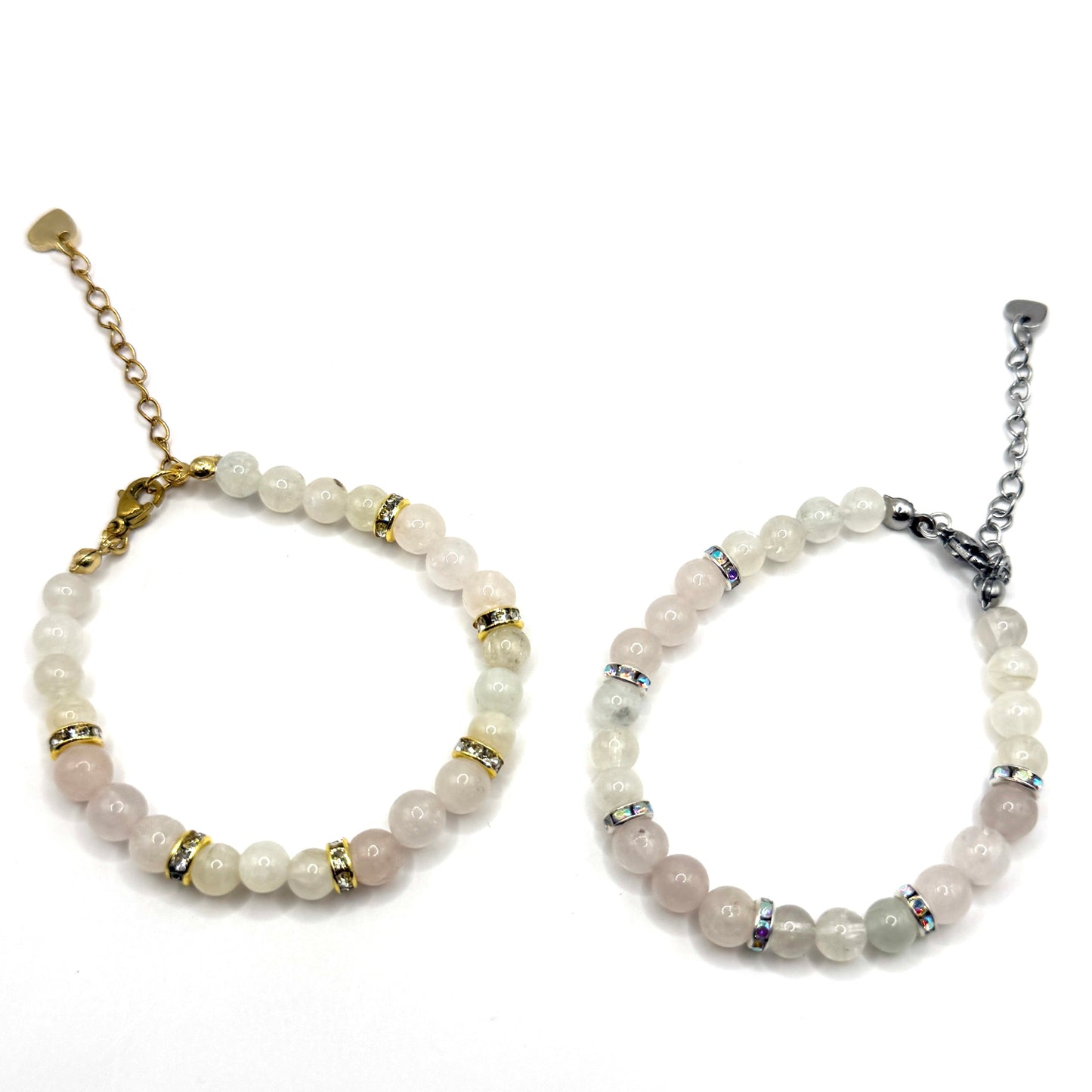 Mondstein-Rosenquartz Armband