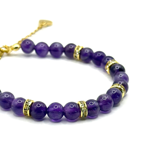 Armband „Amethyst“ mit Zwischenperlen