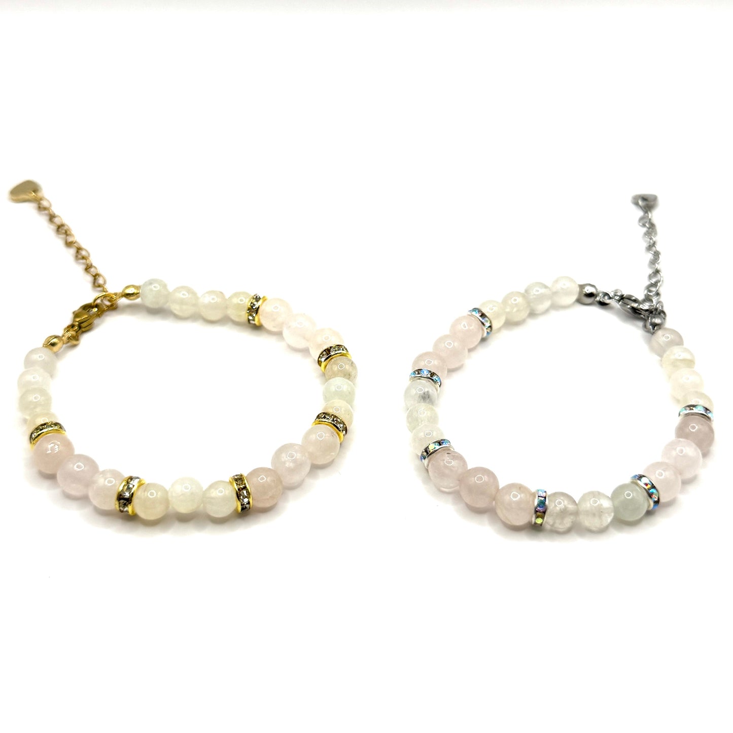 Mondstein-Rosenquartz Armband