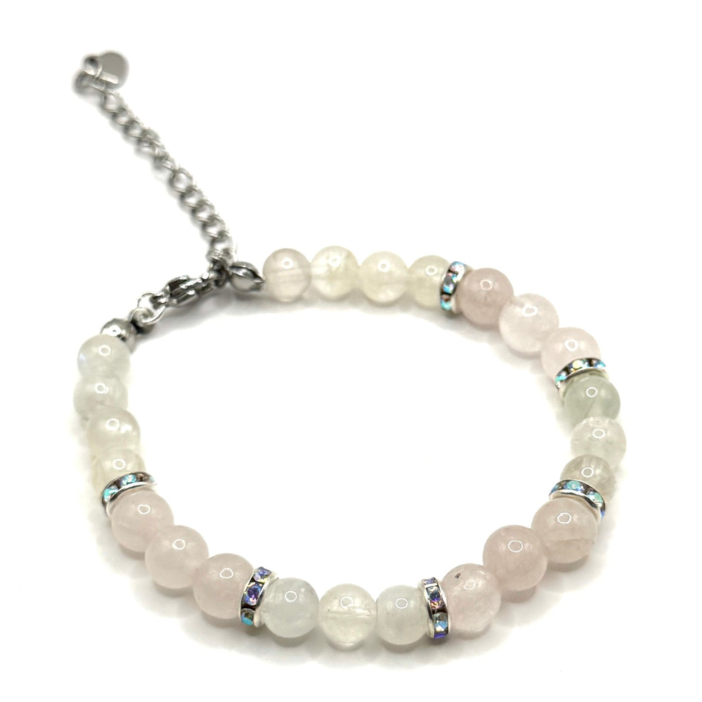 Mondstein-Rosenquartz Armband