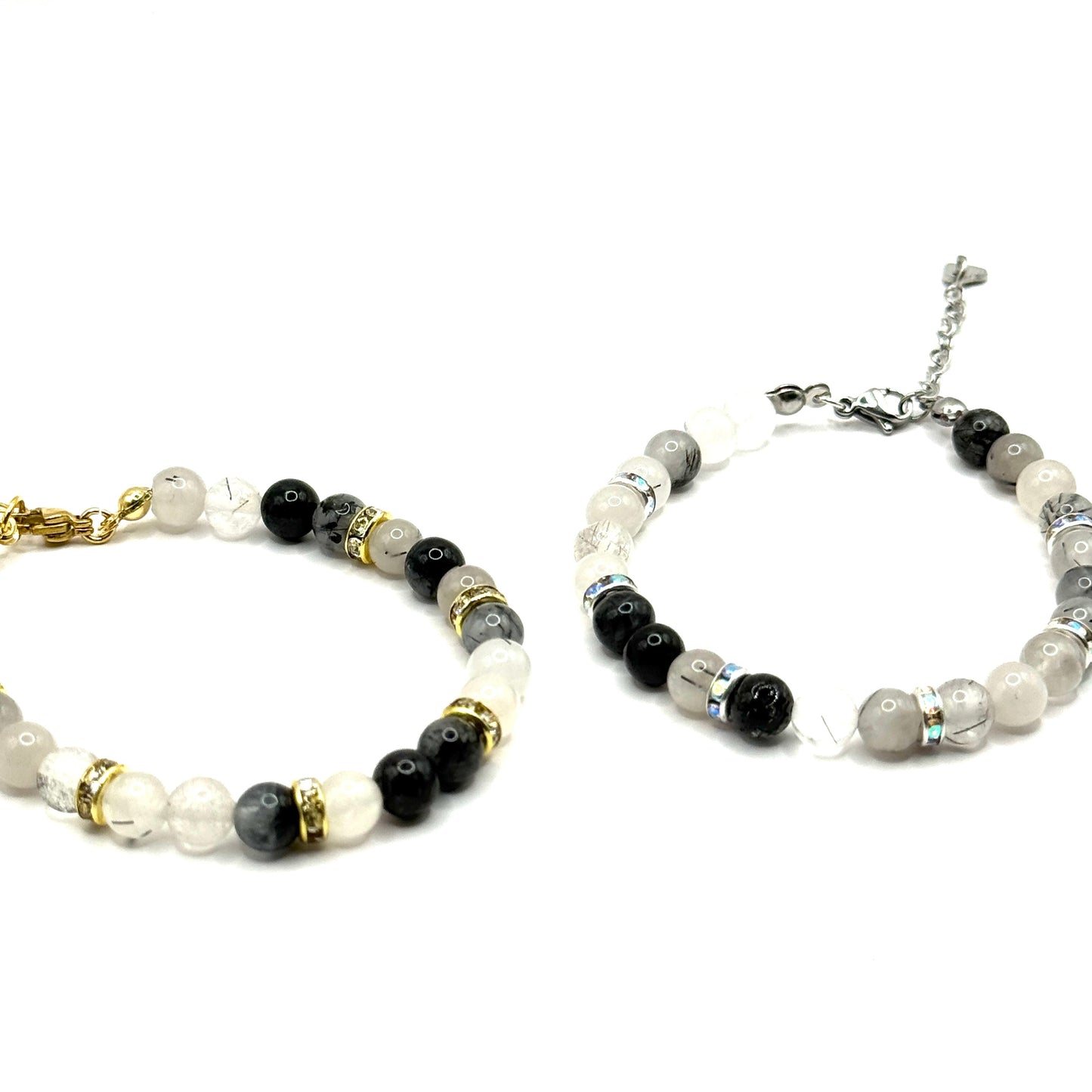 Armband "schwarzer Rutilkristall"