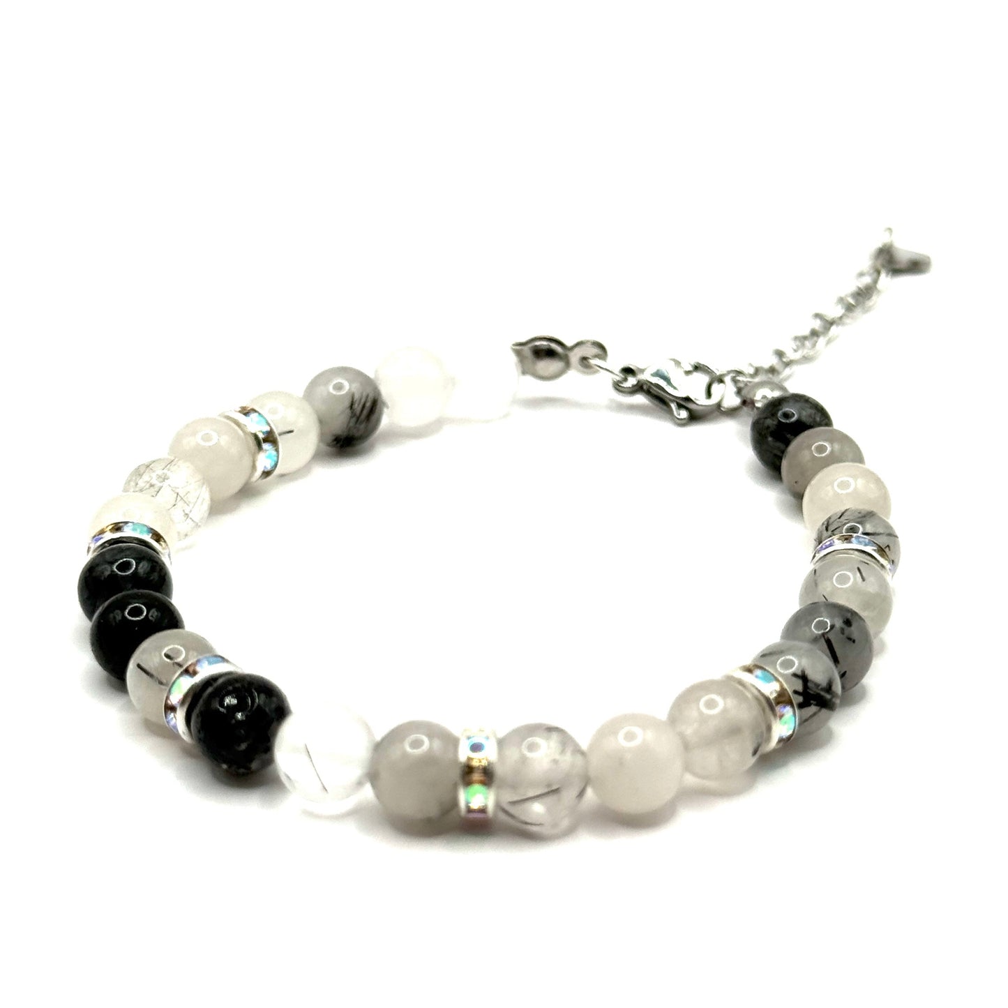 Armband "schwarzer Rutilkristall"