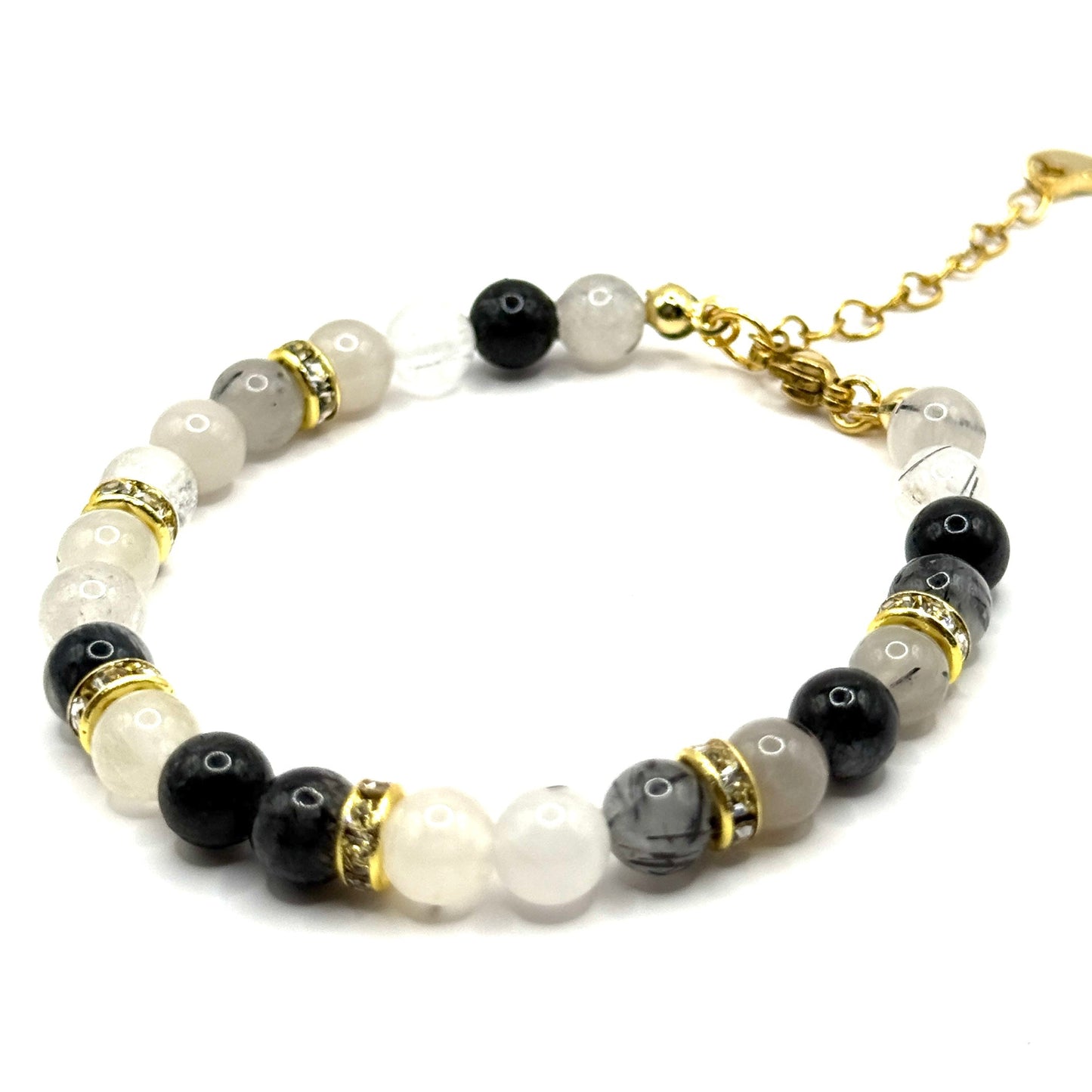 Armband "schwarzer Rutilkristall"